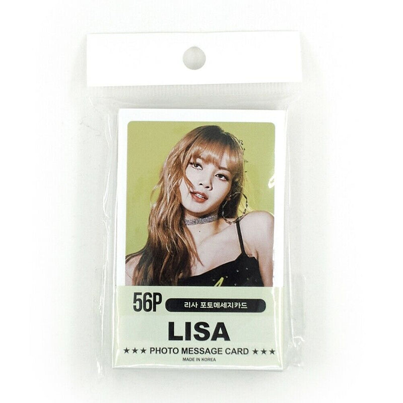 Blackpink Photocard Black Pink Lisa Photo Message Cards Set 56pcs Kpop Goods
