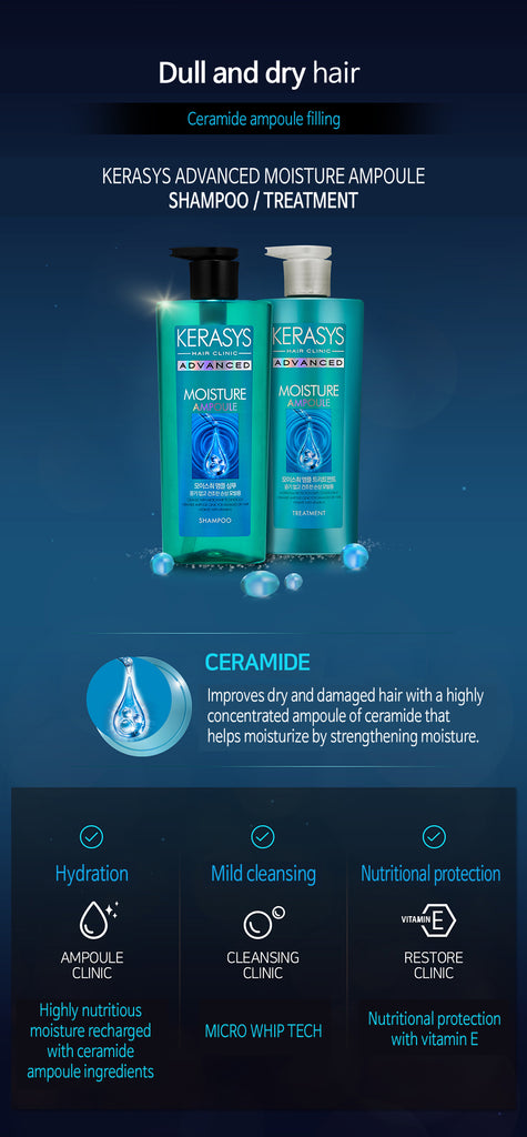 Kerasys Advanced VOLUME Ampoule for Thinning Hair (Shampoo 21 fl oz / 600 ml)
