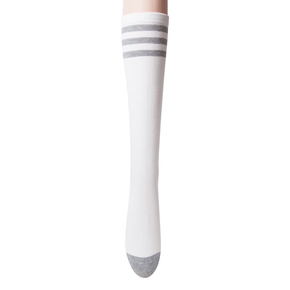 Sockstheway Womens Casual Knee High Tube Socks with Triple Stripes (1Pair)