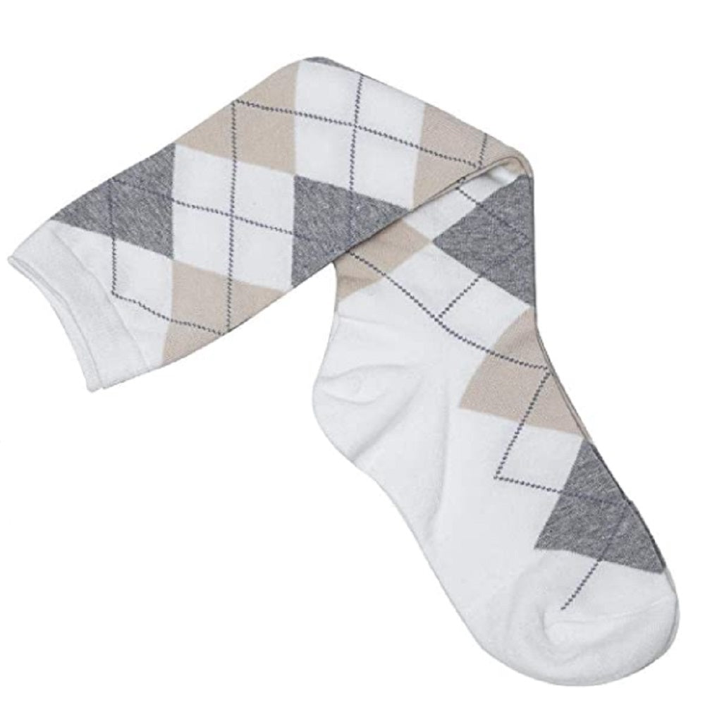 Sockstheway Womens Casual Knee High Socks with Argyle Pattern Style