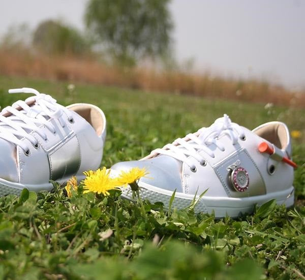 Karakara Spike Less Golf Shoes TC 406 White 230 mm For Women