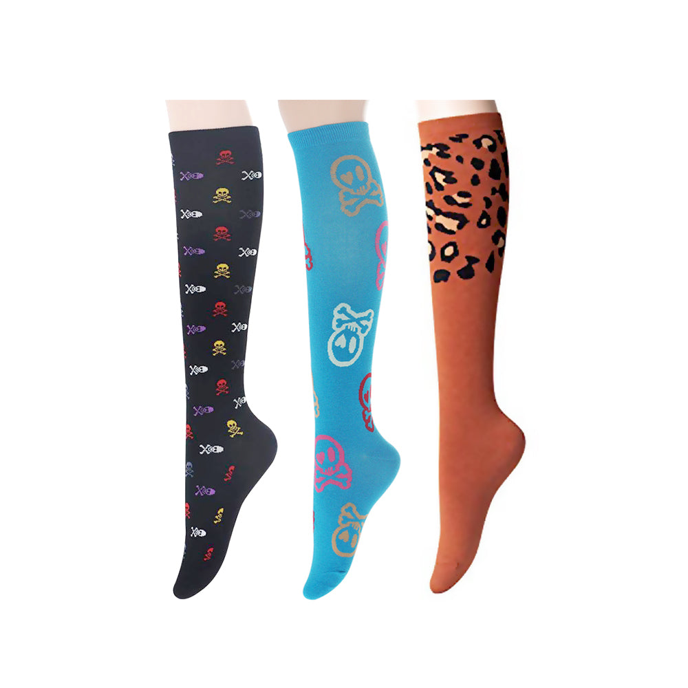 Sockstheway Casual Unique Cute Over Knee High Socks for Women 3 Packs