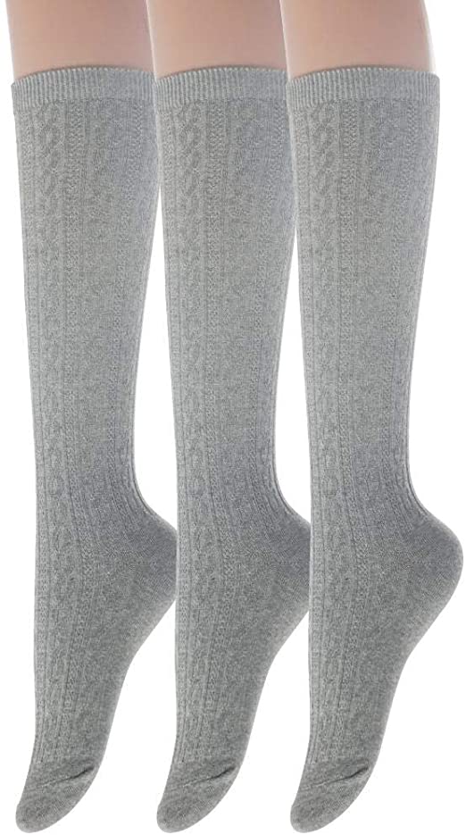 Unique Cute Knee High Socks for Women Triple Stripe Socks