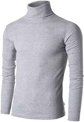 Nyfashioncity Mens Casual Slim Fit Light Weight Turtleneck Pullover Sweaters T Shirts